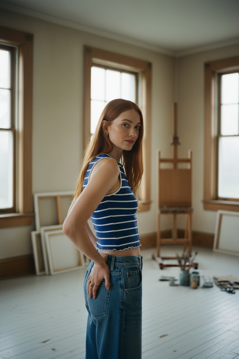 AI Editorial - Free People Tilly Striped Tank