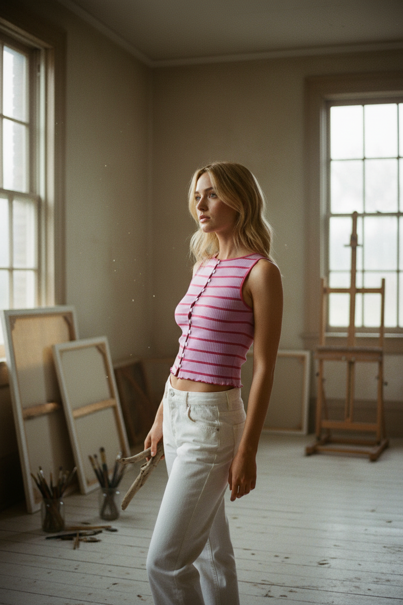 AI Editorial - Free People Tilly Striped Tank