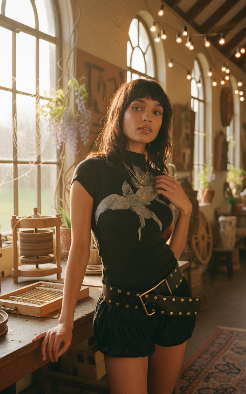 AI Editorial - Free People Birds In Flight Tee