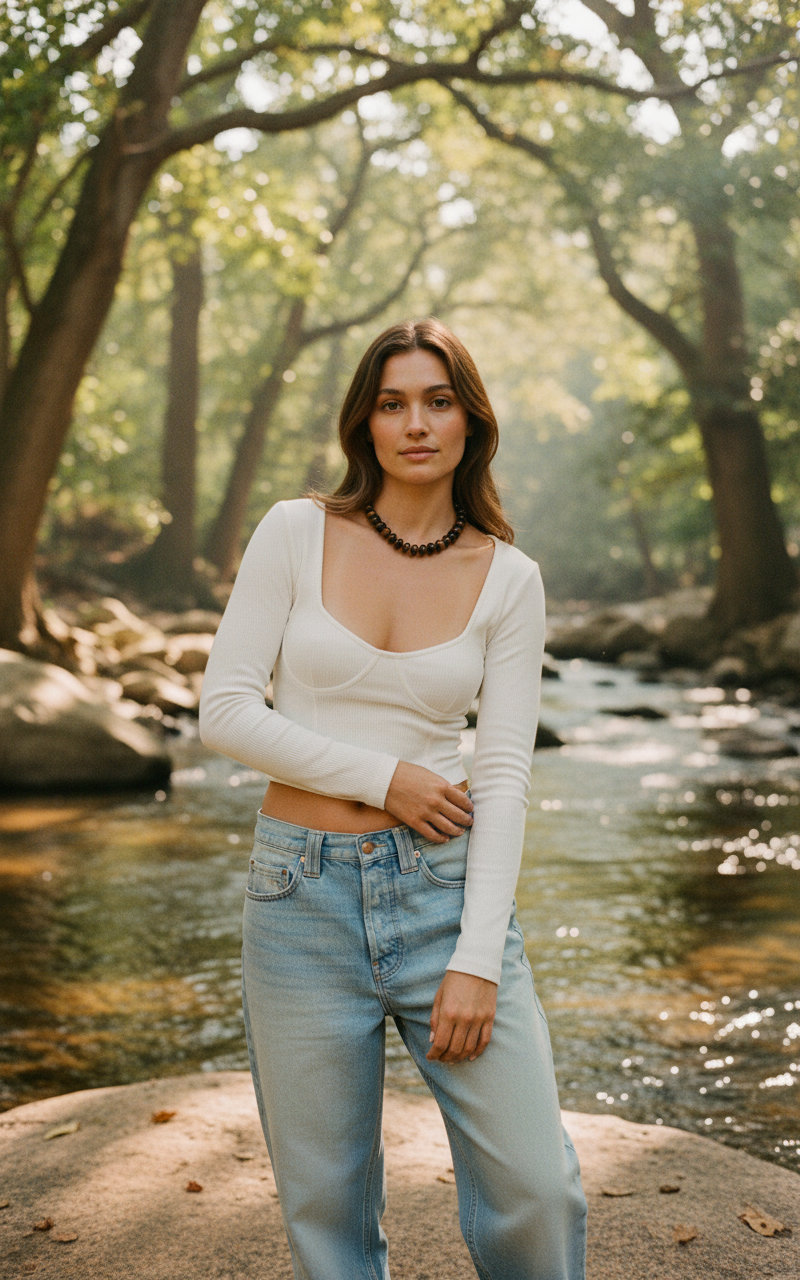 AI Editorial - Free People Long Sleeve Protagoinst Tee