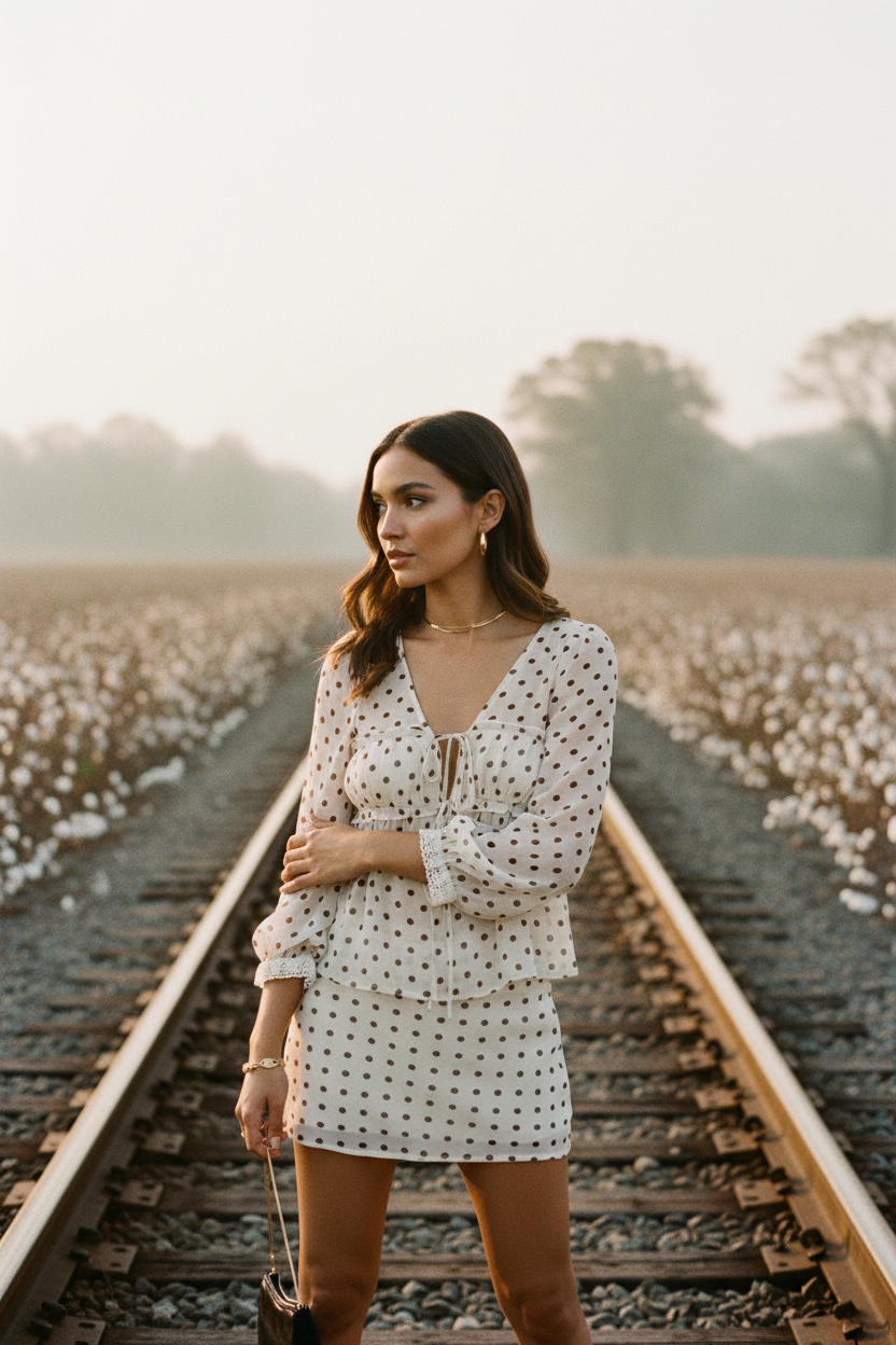 AI Editorial - Dotted Darling Blouse