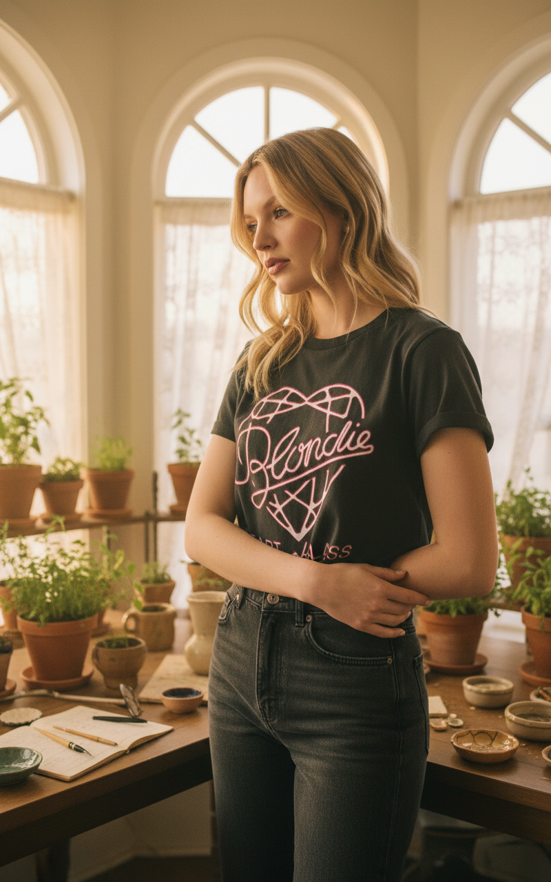 AI Editorial - Chaser Blondie Heart of Glass Graphic Tee