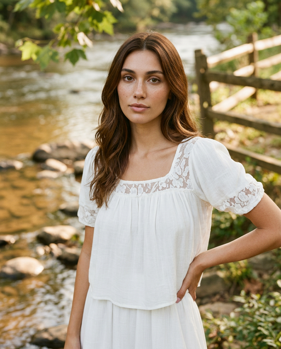 AI Editorial - Sadie & Sage Misty Lace Inset Top