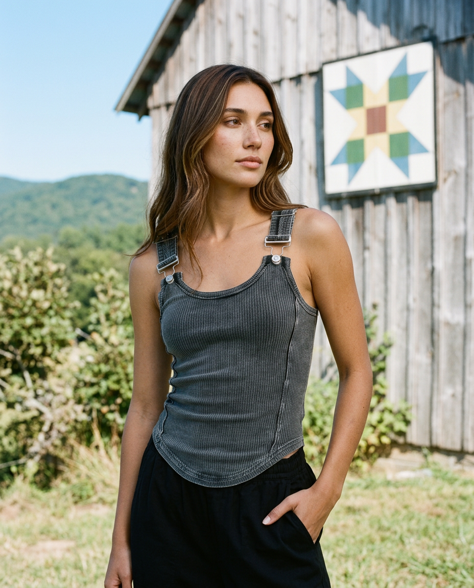 AI Editorial - Free People Jamie Buckle Tank