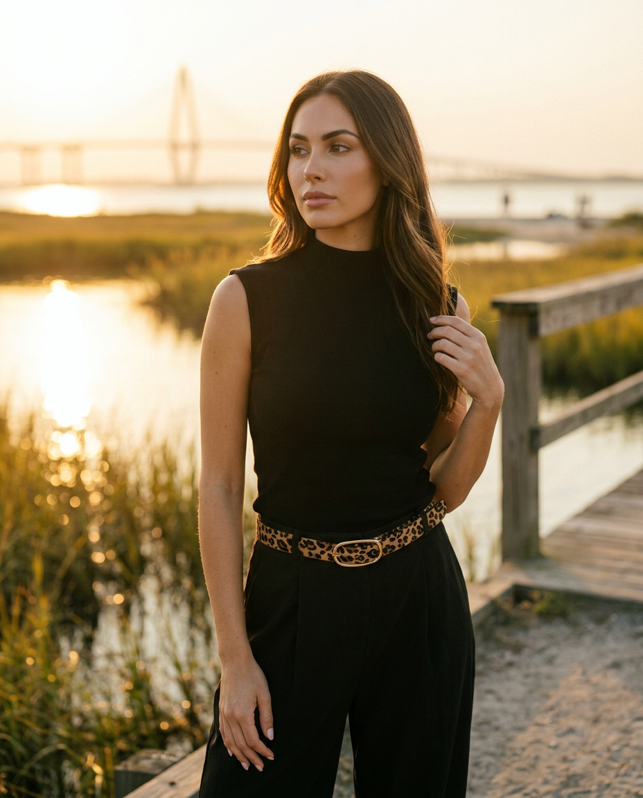 AI Editorial - Sage the Label La Vie Sleeveless Mock Neck Knit Top