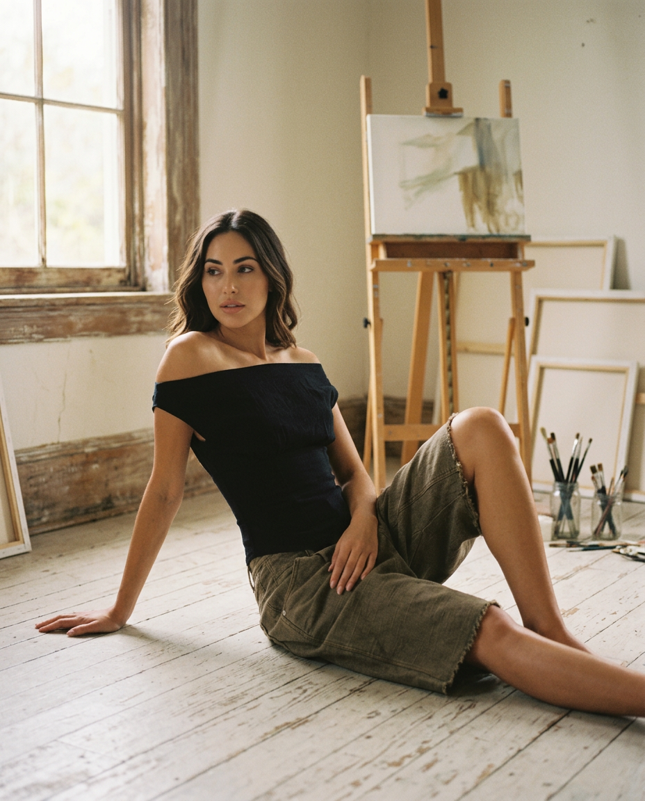 AI Editorial - Free People Harper Top