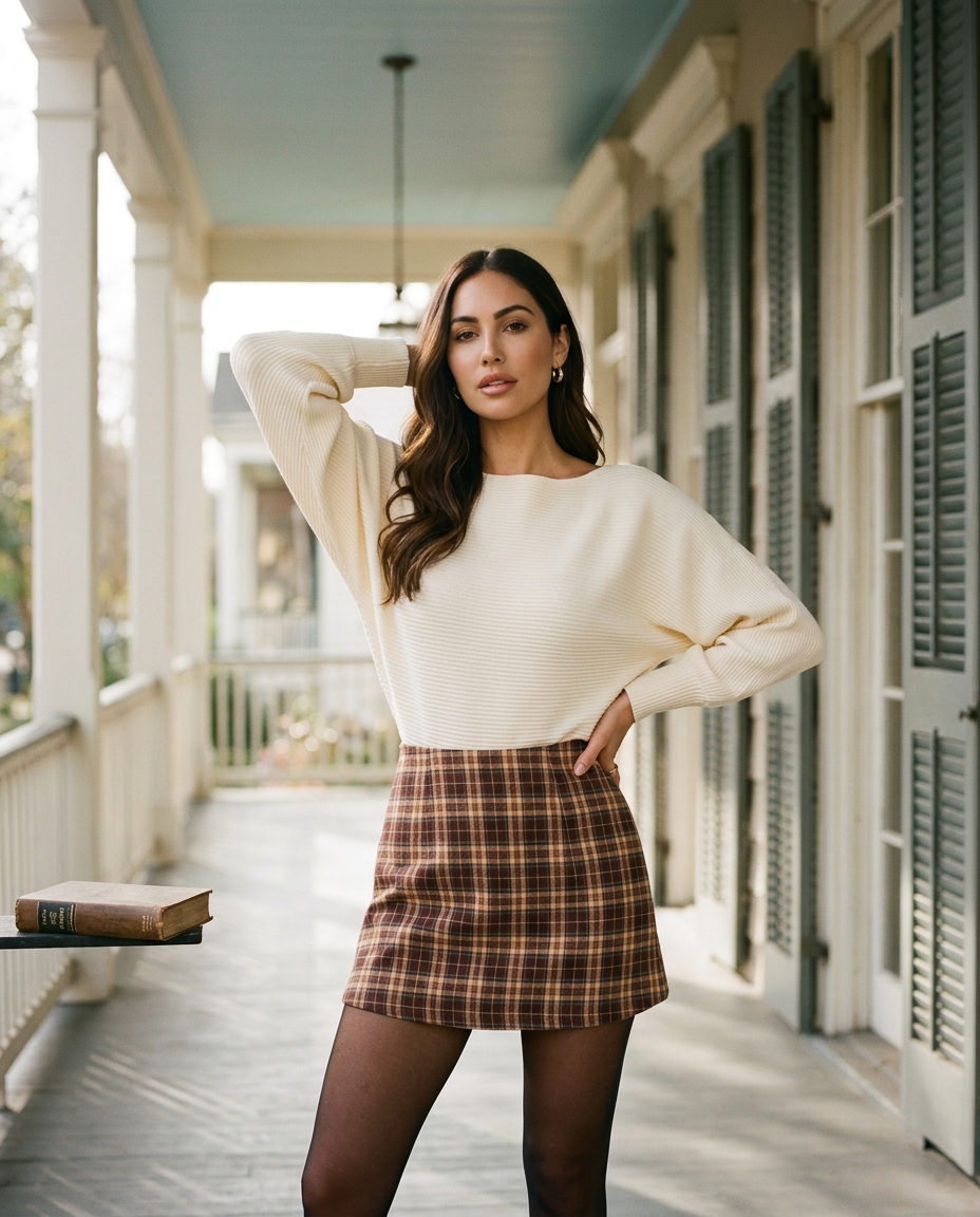 AI Editorial - Sadie & Sage On A Stroll Boatneck L/Slv Knit Top