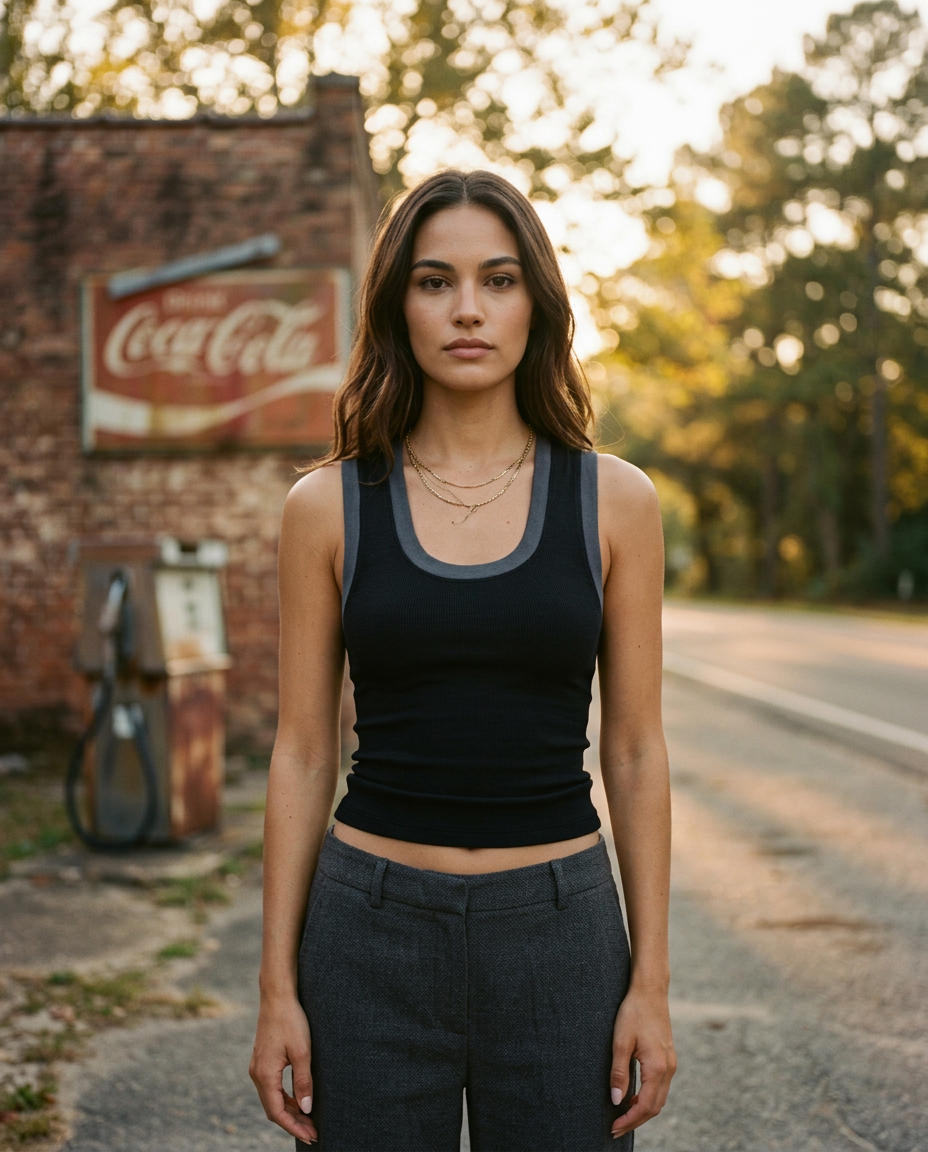AI Editorial - Free People Longer Days Tank