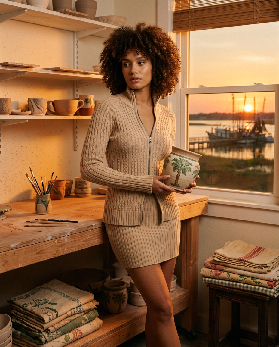 AI Editorial - Free People Eliza Sweater Set