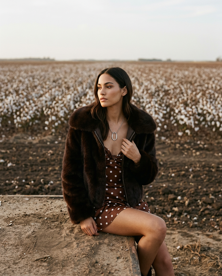 AI Editorial - Solid  Casual Faux Fur Jacket