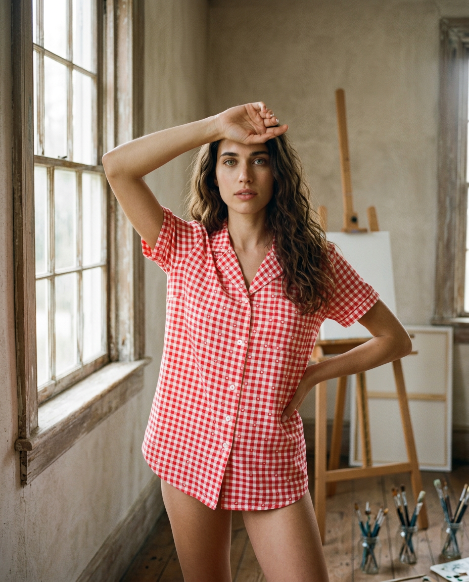 AI Editorial - Z Supply Gingham Pj Top
