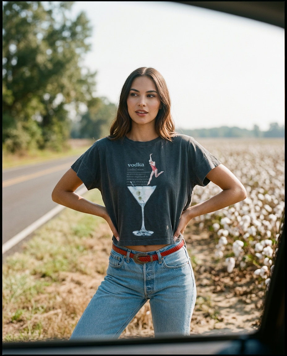 AI Editorial - Vodka Jump Hi-Lo Tee