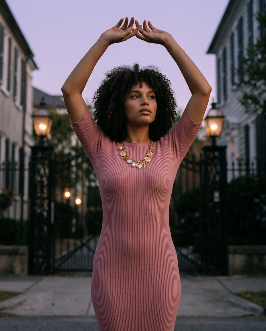 AI Editorial - Multi 11 Charm Divine Hearts Necklace