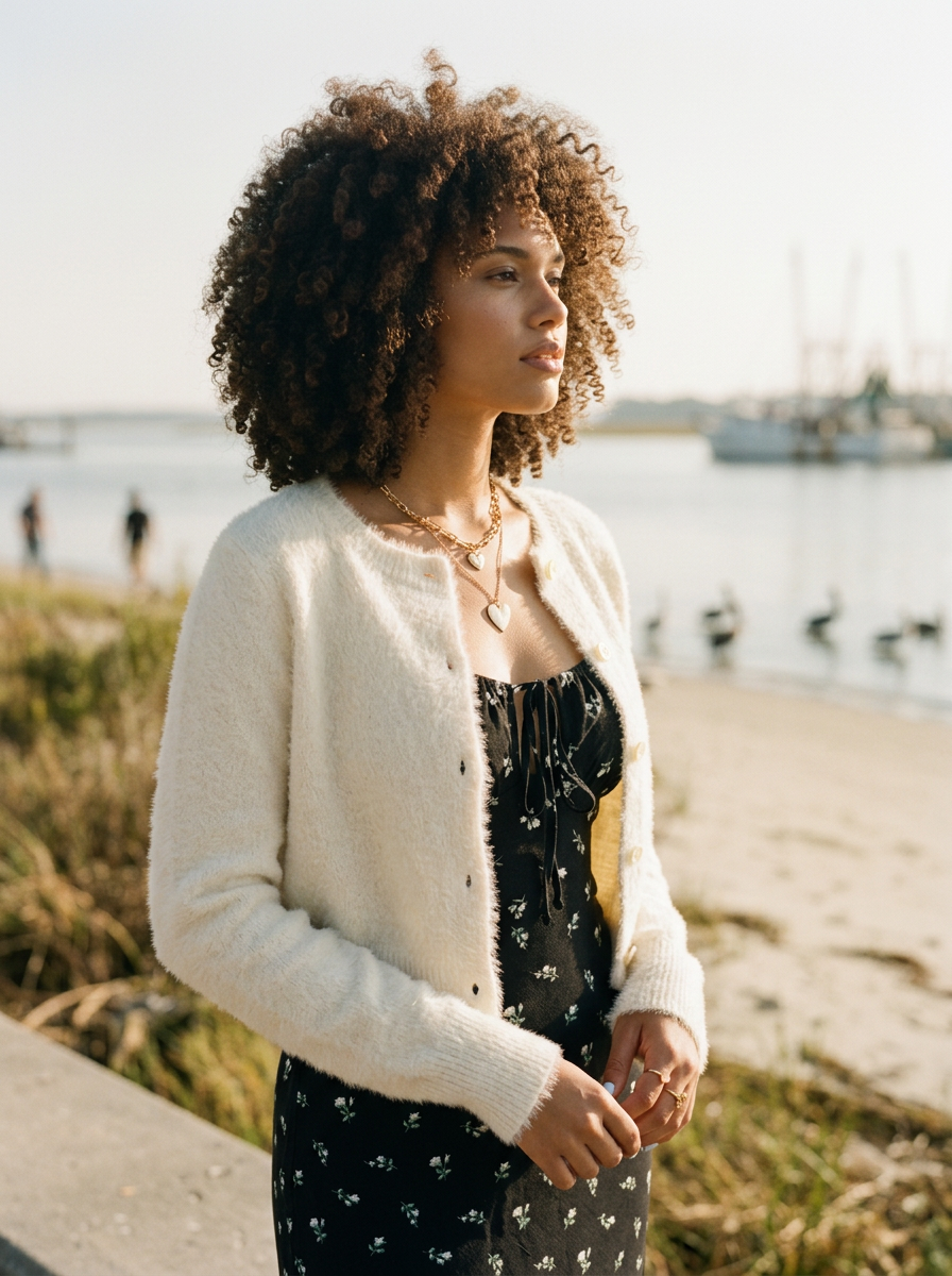 AI Editorial - Sydney Knit Button Cardigan