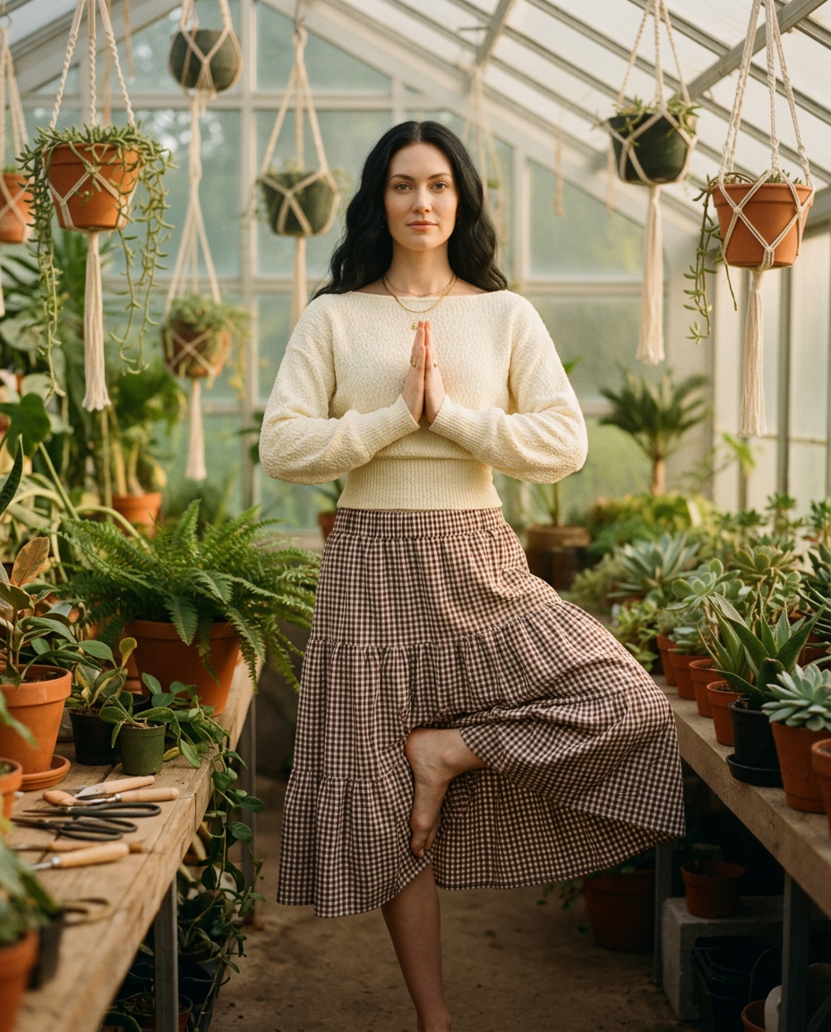 AI Editorial - Off the Shoulder Knit Sweater