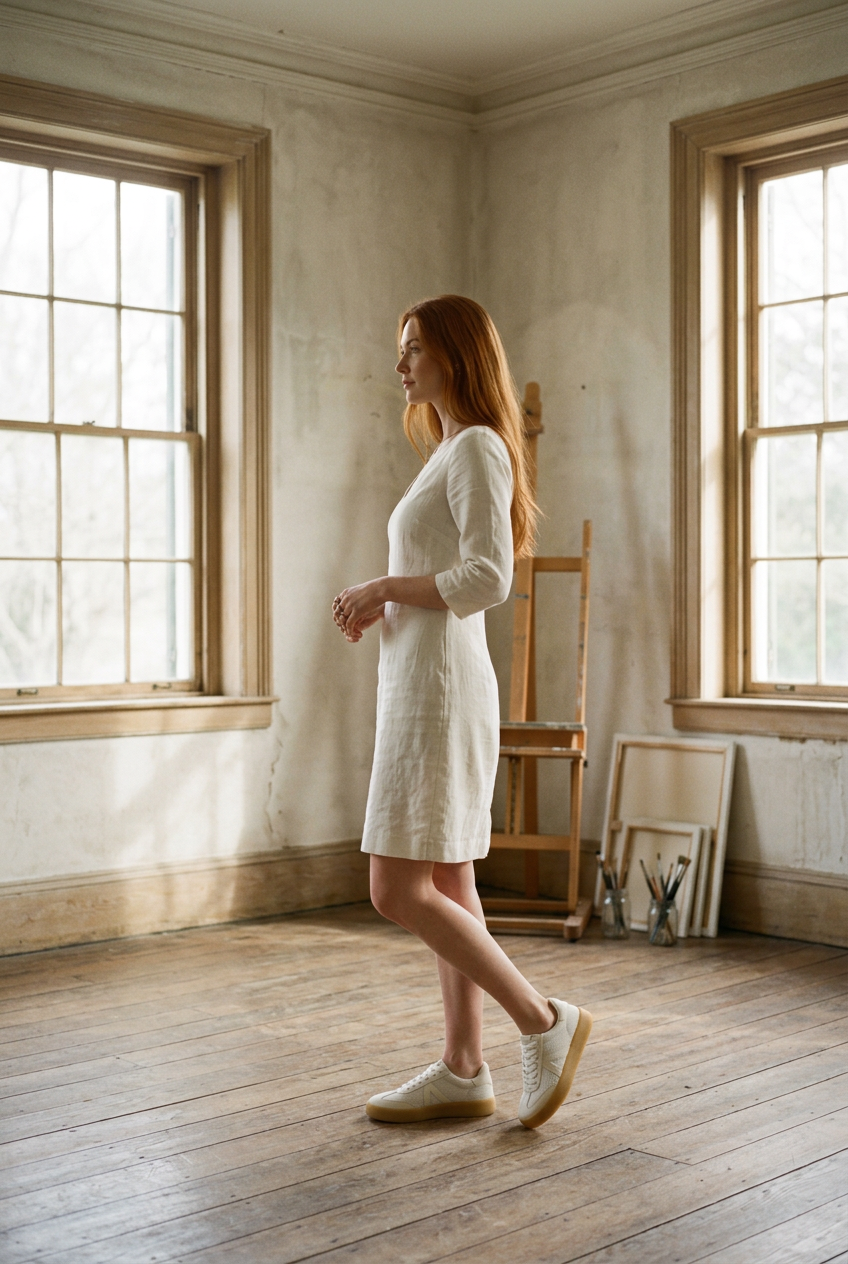 AI Editorial - Mia Axel Woven Sneaker
