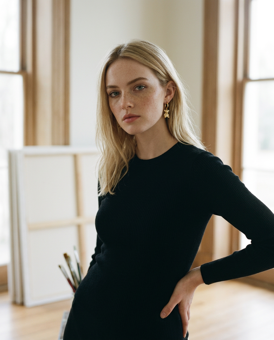 AI Editorial - Mini Bear 18K Gold Plated S.Steel Huggie Earrings