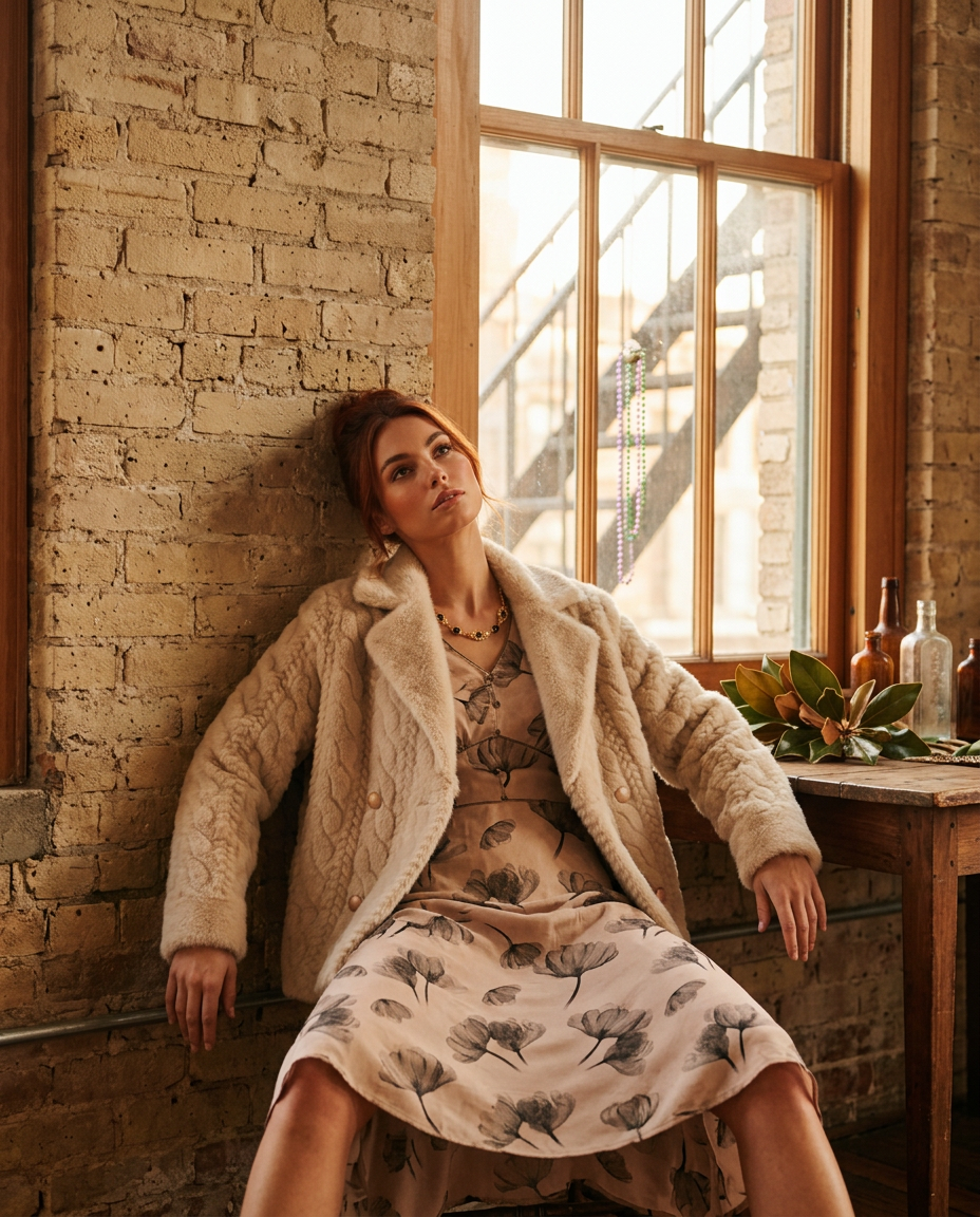 AI Editorial - Nekane Short Braided Hair Coat