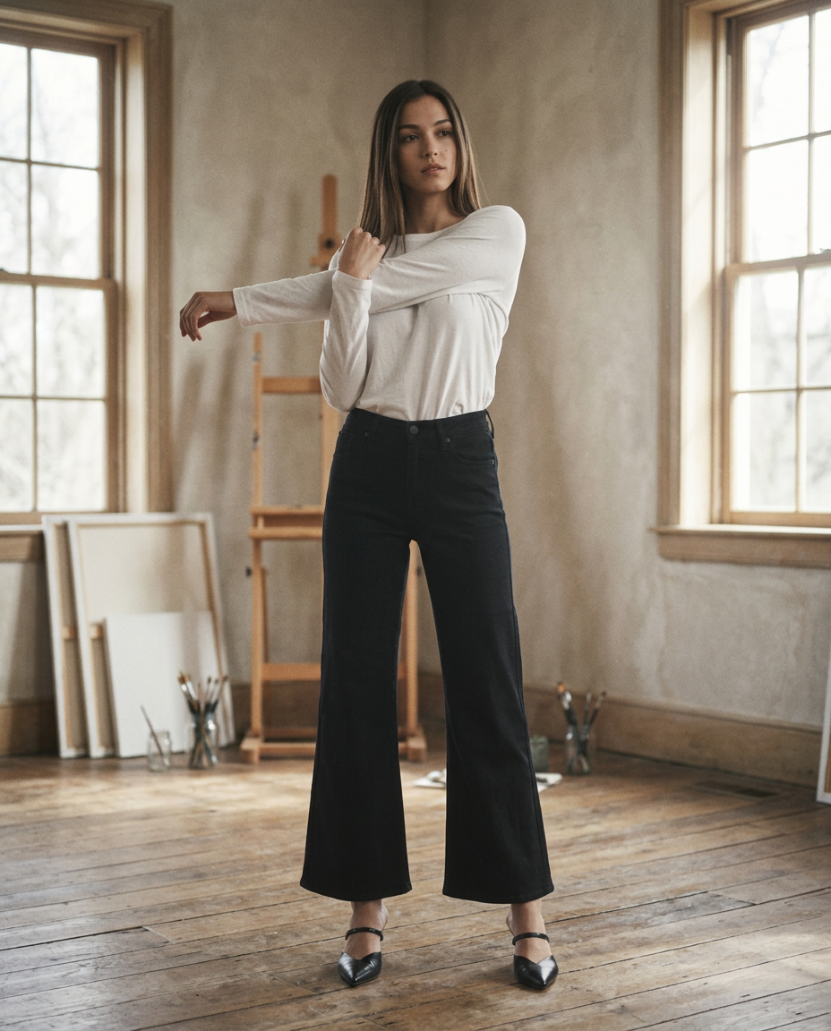 AI Editorial - Dear John Micah Mid Rise Jeans