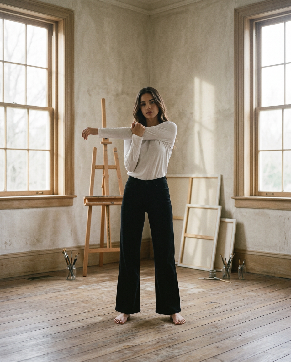AI Editorial - Dear John Micah Mid Rise Jeans