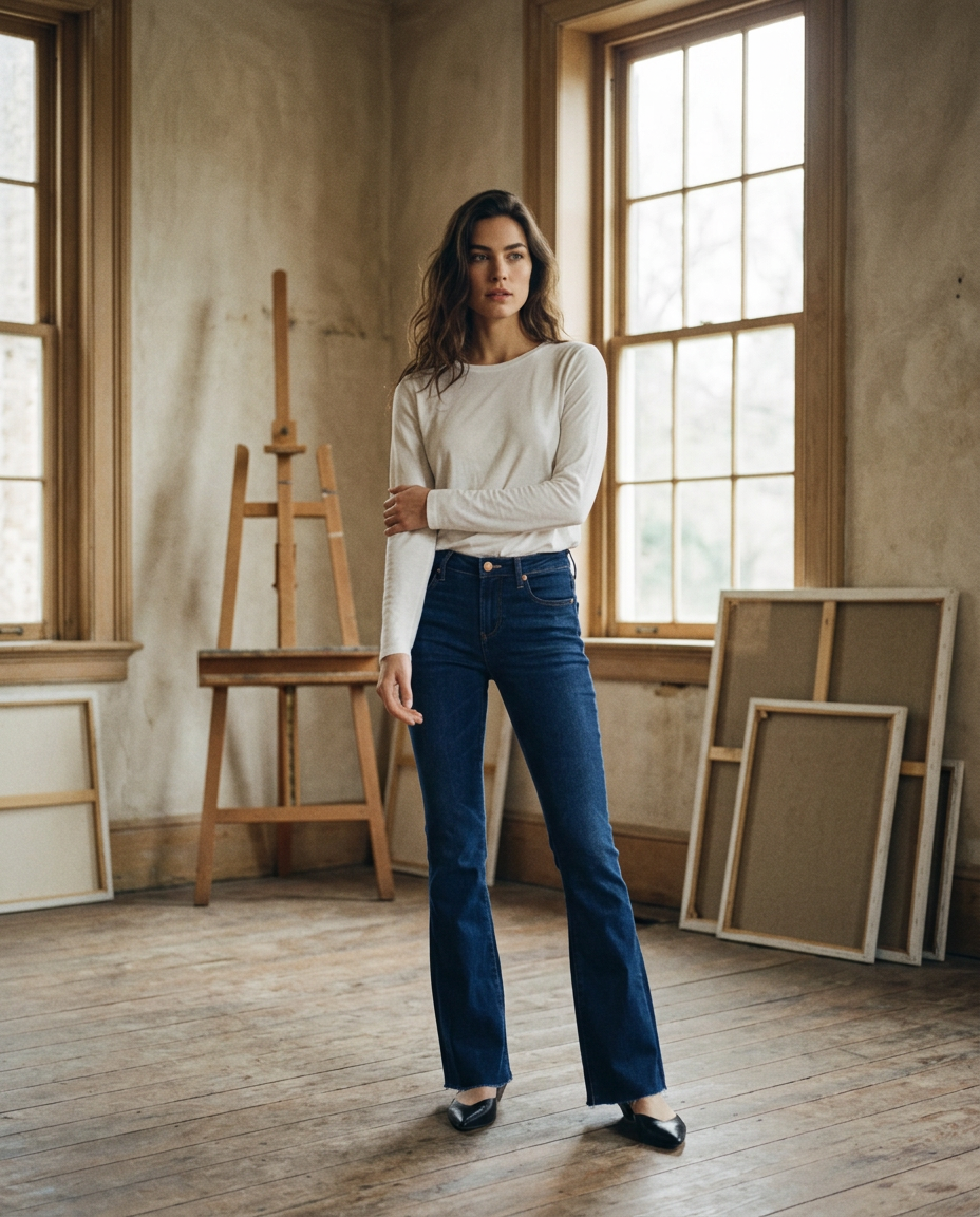 AI Editorial - Dear John Rosa Flare Jeans