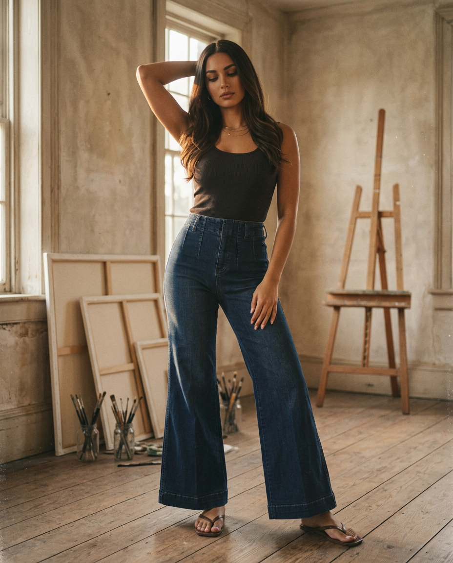 AI Editorial - Dear John Audrey WIde Leg Jean