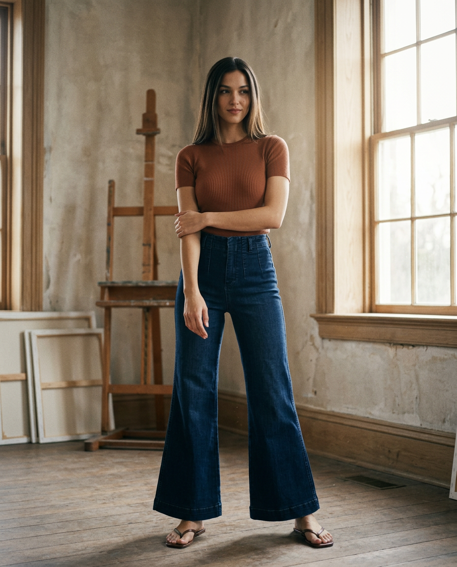 AI Editorial - Dear John Audrey WIde Leg Jean
