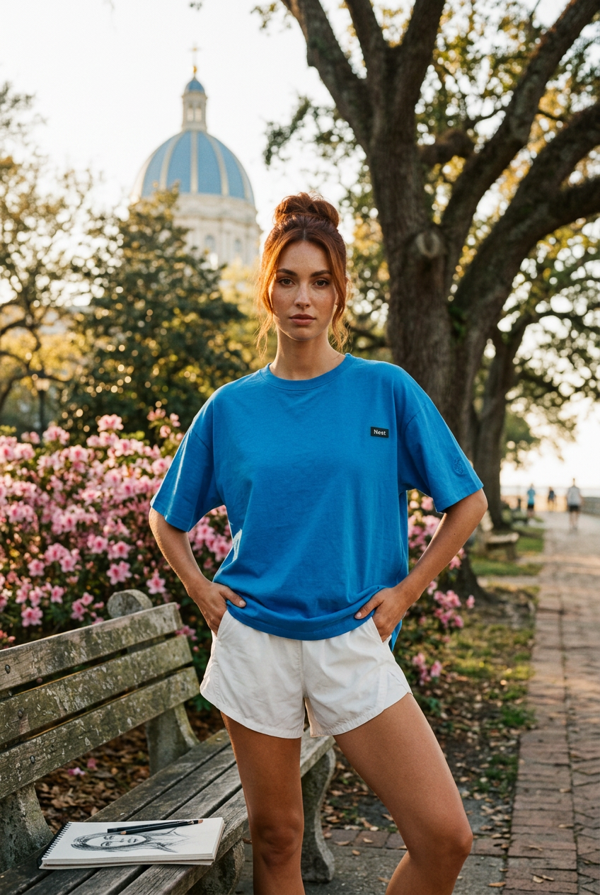 AI Editorial - Free People Tackle Tee