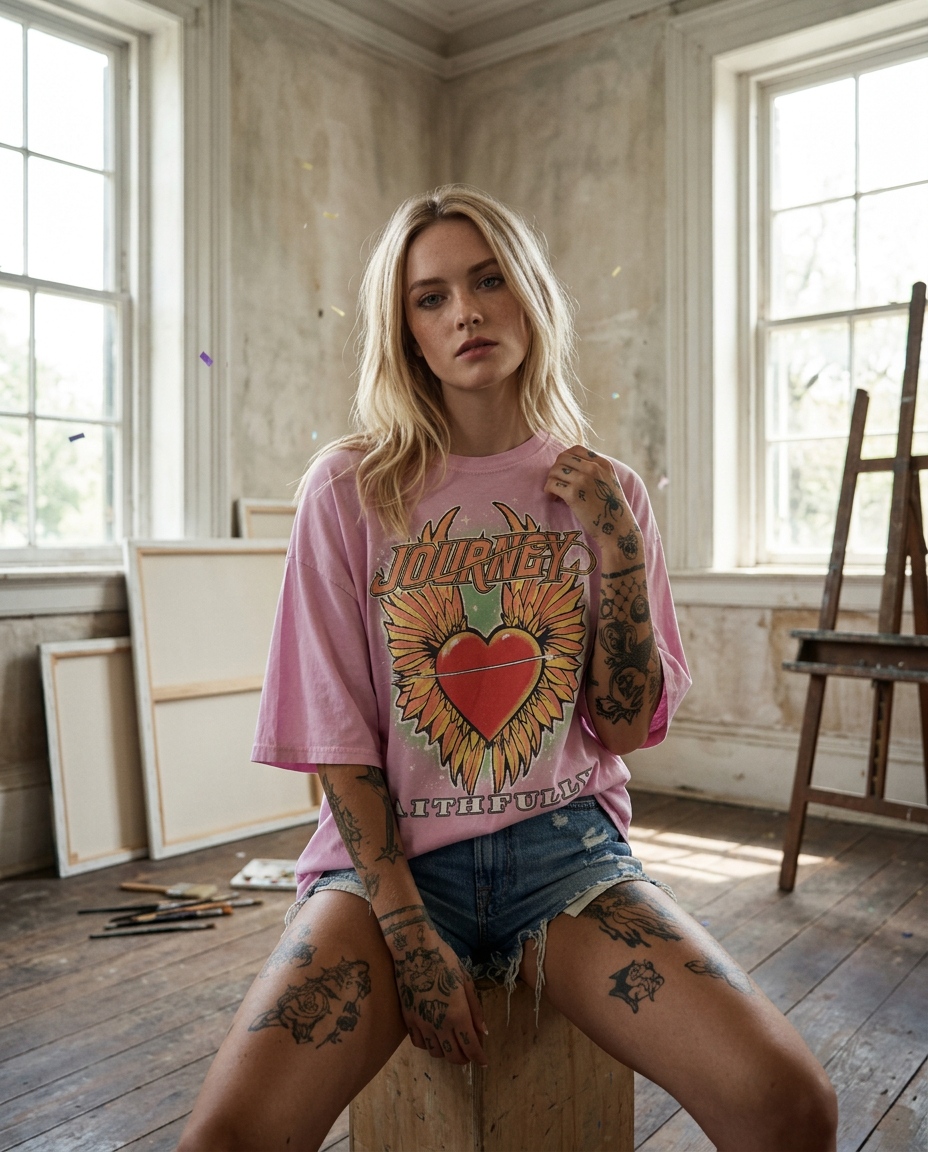 AI Editorial - Journey Faithfully One Size Graphic Tee