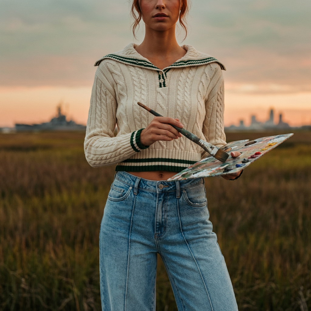 AI Editorial - Bayeas High Rise Wide Leg Jeans