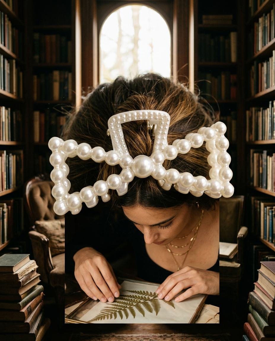 AI Editorial - Pearl Hair Claw Clips