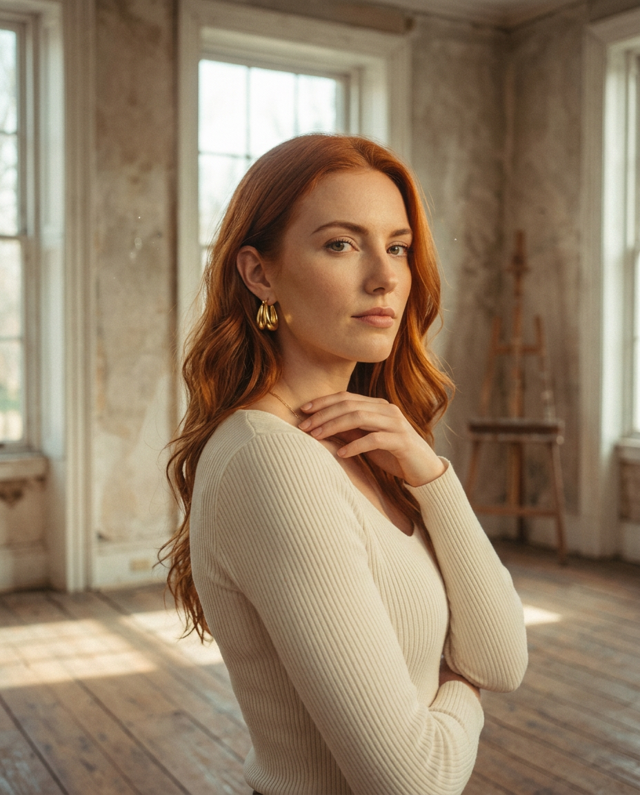 AI Editorial - Glossy U-Shaped Hollow 18K Gold Plated Ss Hoop Earrings