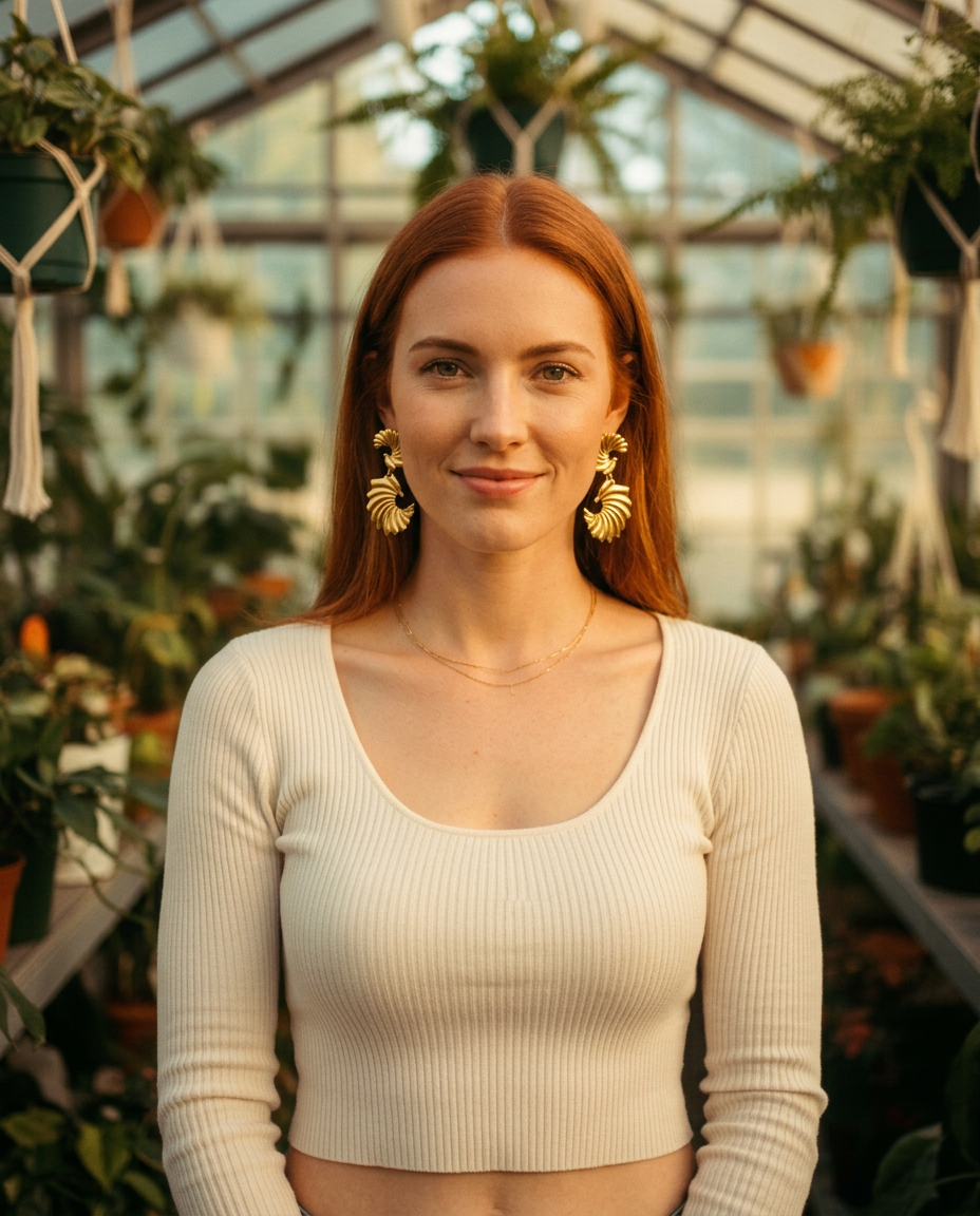 AI Editorial - 18K Gold Plated S.Steel Geometric Dangle Earrings