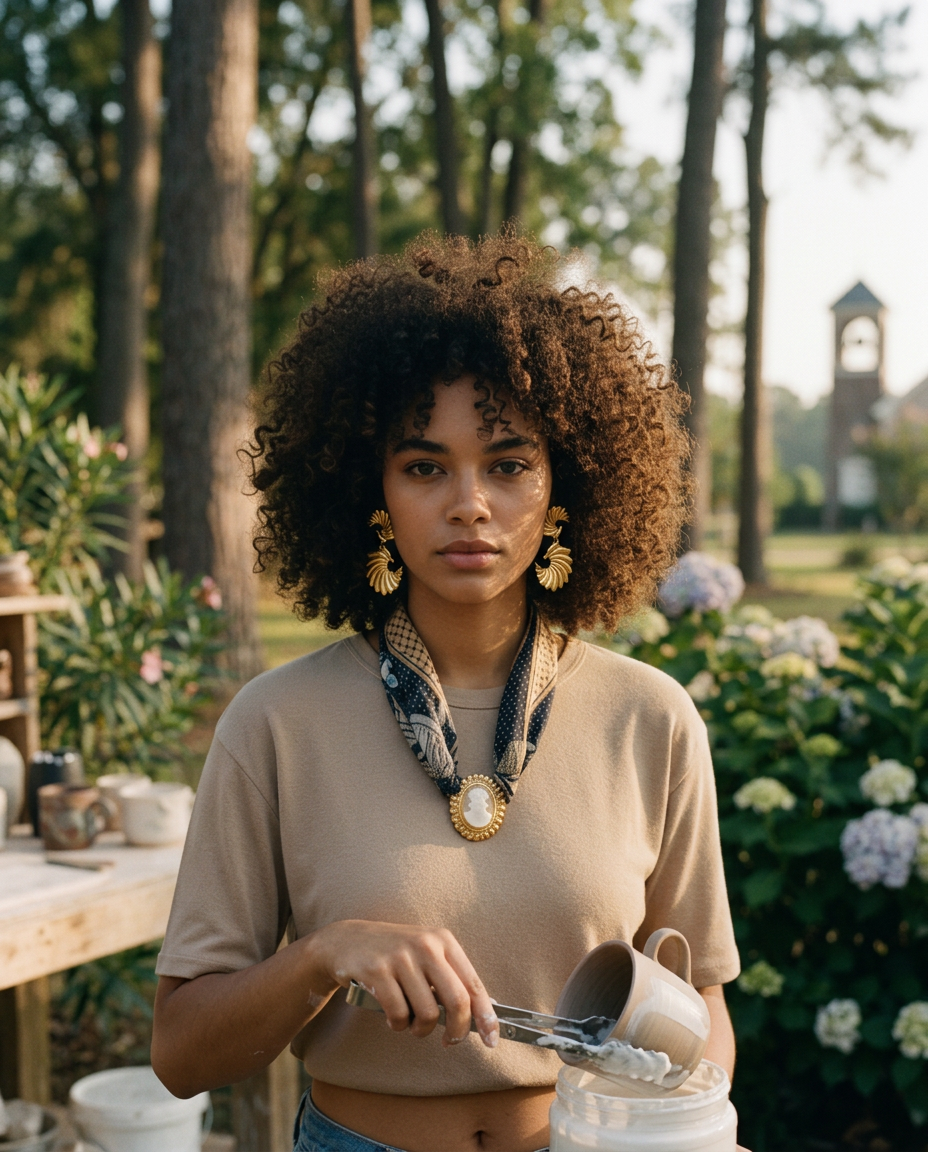 AI Editorial - 18K Gold Plated S.Steel Geometric Dangle Earrings