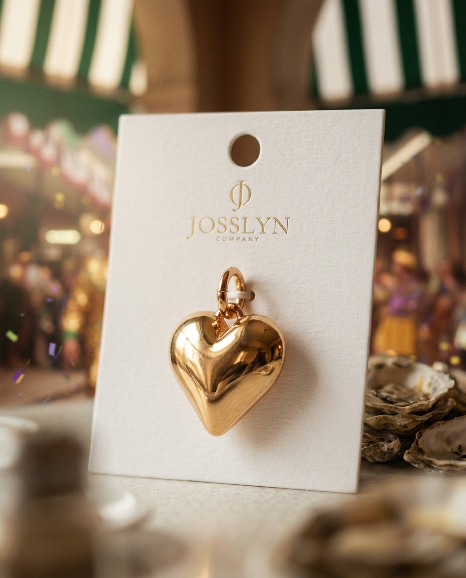 AI Editorial - Chunky Heart Scarf Necklace Charm