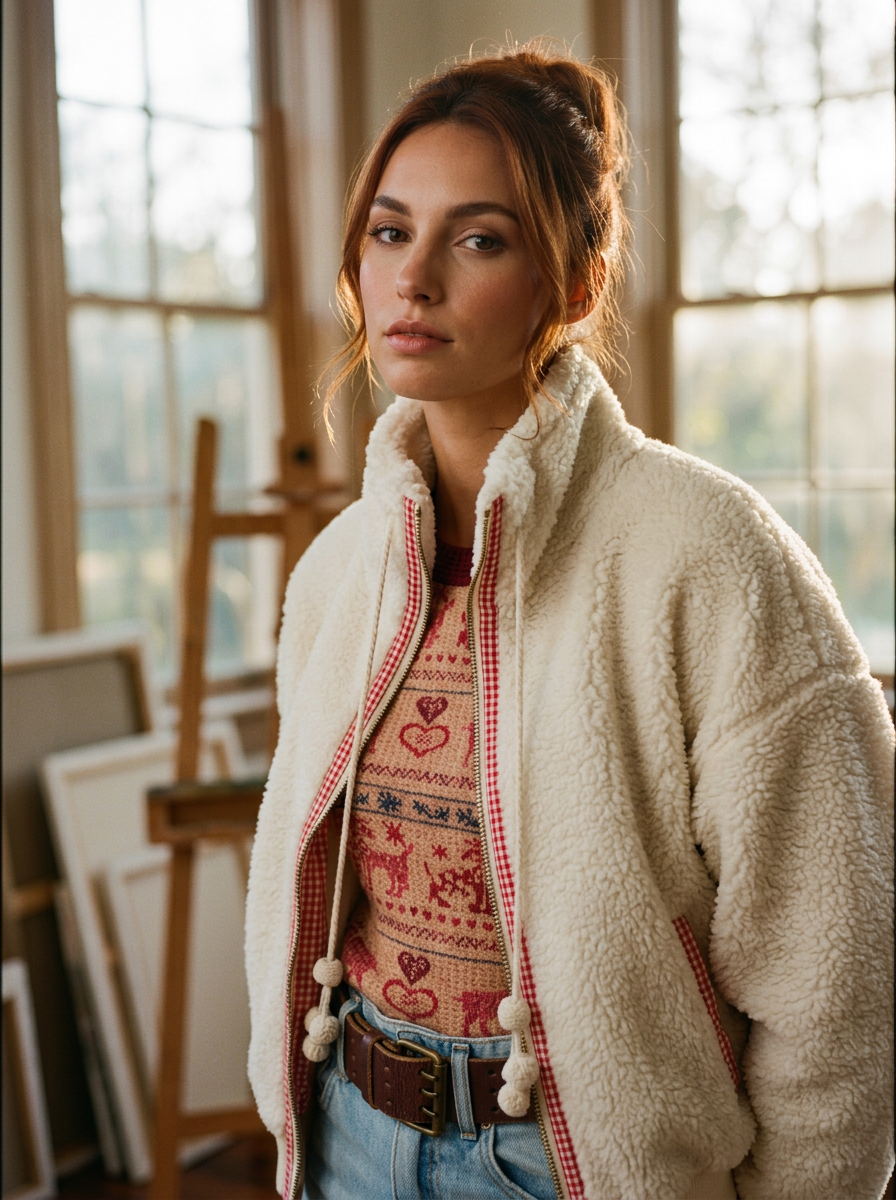 AI Editorial - Free People Alpine Sherpa Cardi
