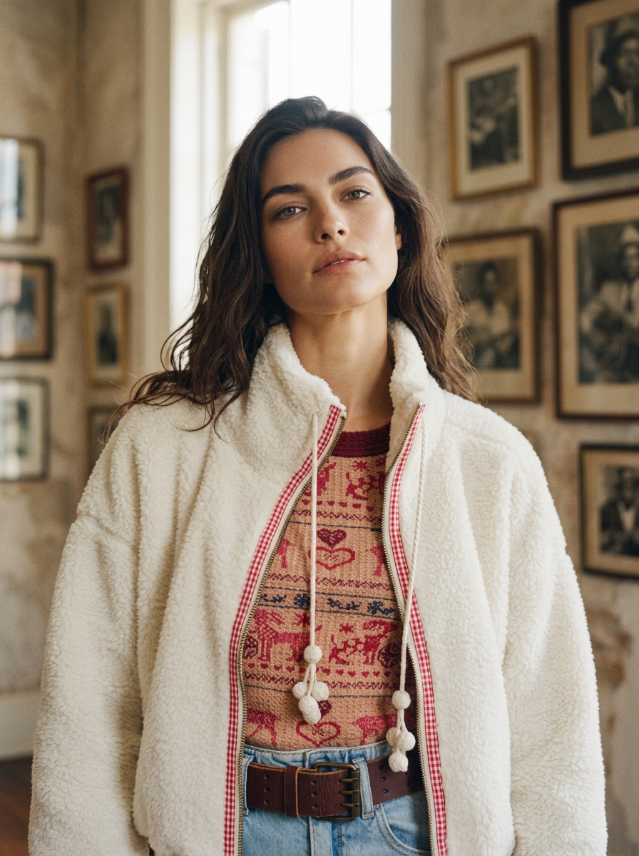 AI Editorial - Free People Alpine Sherpa Cardi