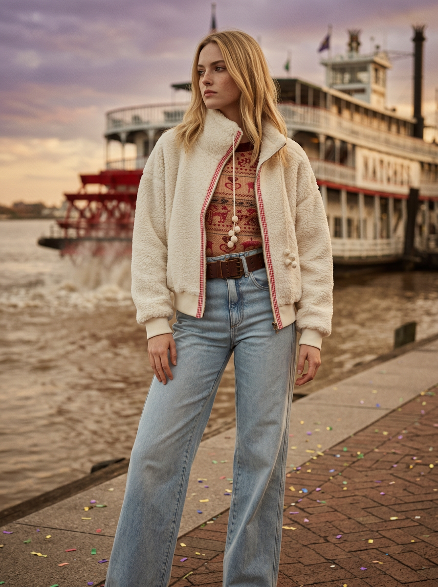 AI Editorial - Free People Alpine Sherpa Cardi