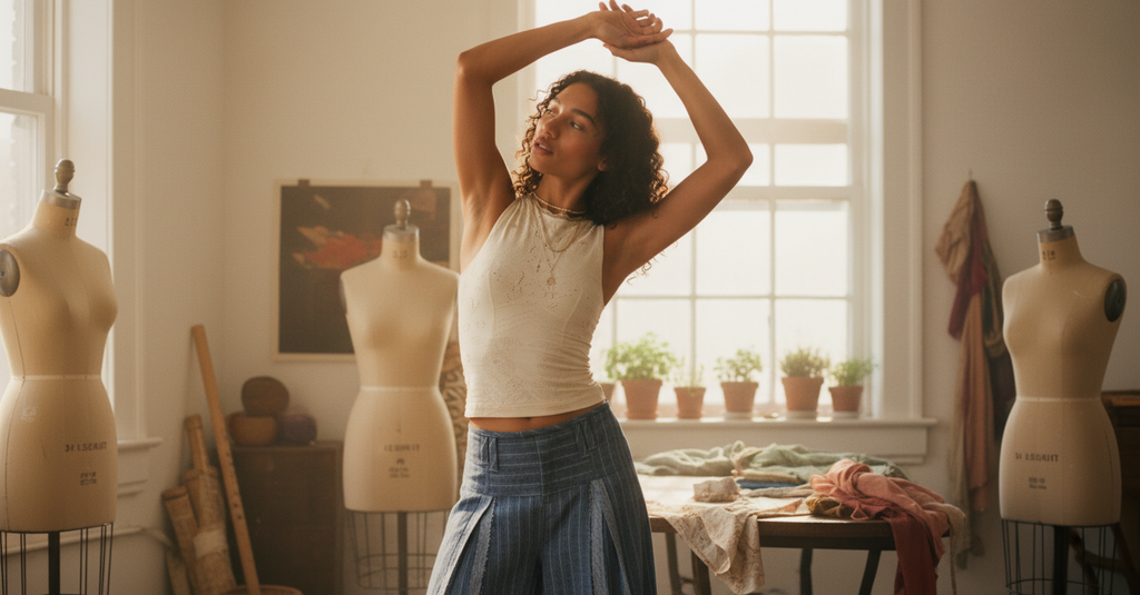 AI Editorial - Free People Flutters Tank
