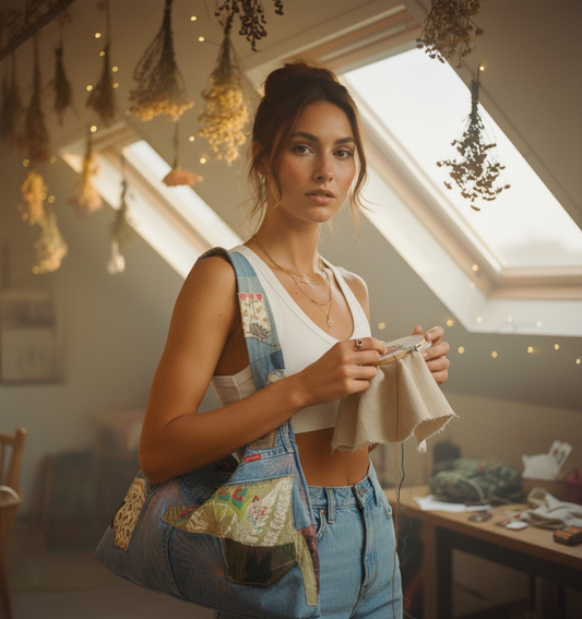 AI Editorial - OOAK X-Large Jean Bag