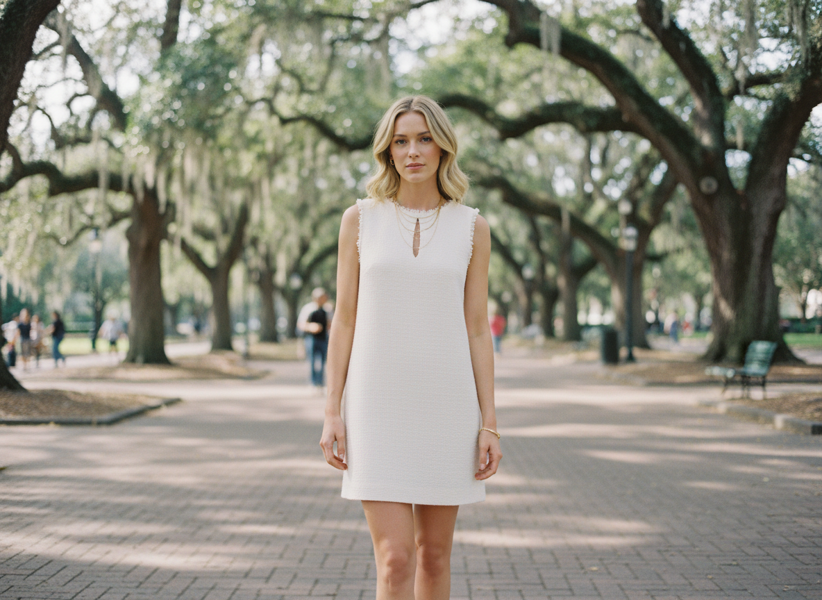 AI Editorial - Textured Mini Dress