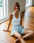 AI Editorial - Steve Madden Soph Short in Denim