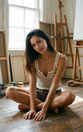 AI Editorial - FREE PEOPLE STRIPED SIMPLY SOFT CAMI