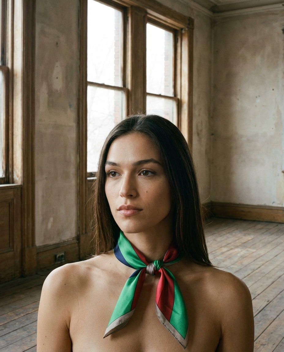 AI Editorial - SILKY PRINTED SCARF