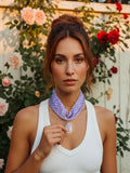 AI Editorial - OOAK Cameo and Silk Tie Scarf Necklace