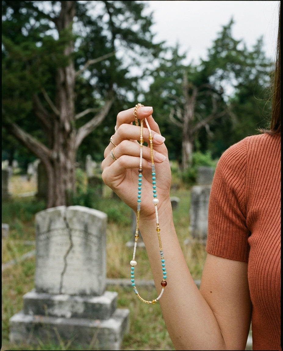 AI Editorial - Assorted Pattern Beaded Necklace
