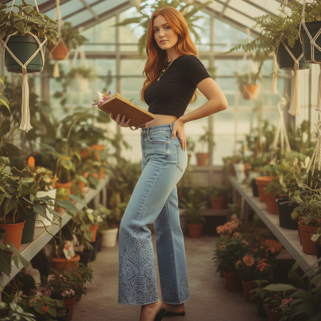 AI Editorial - Paris High Rise Straight Jeans