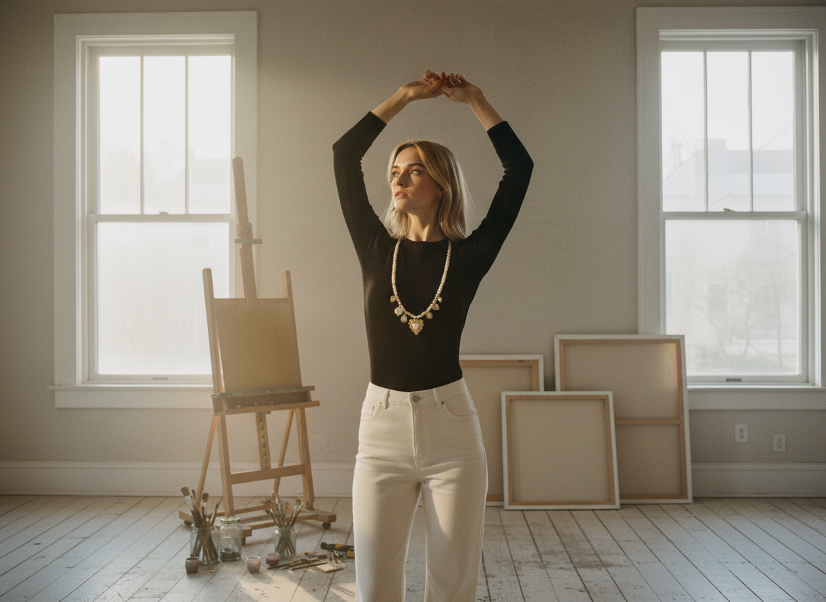 AI Editorial - Mixed Heart Charms Pearl And Metallic Beaded Necklace