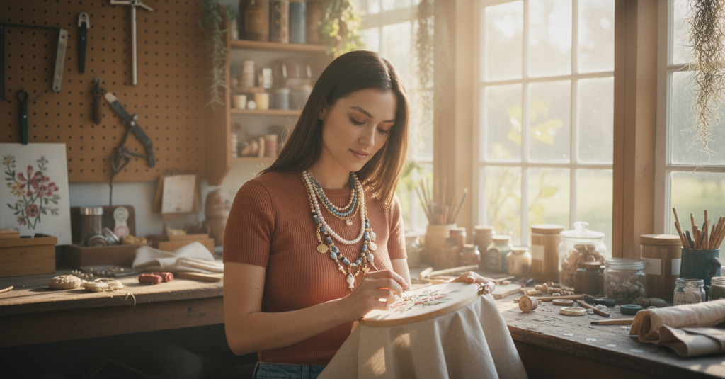 AI Editorial - Assorted Sealife Charms Layered Necklace