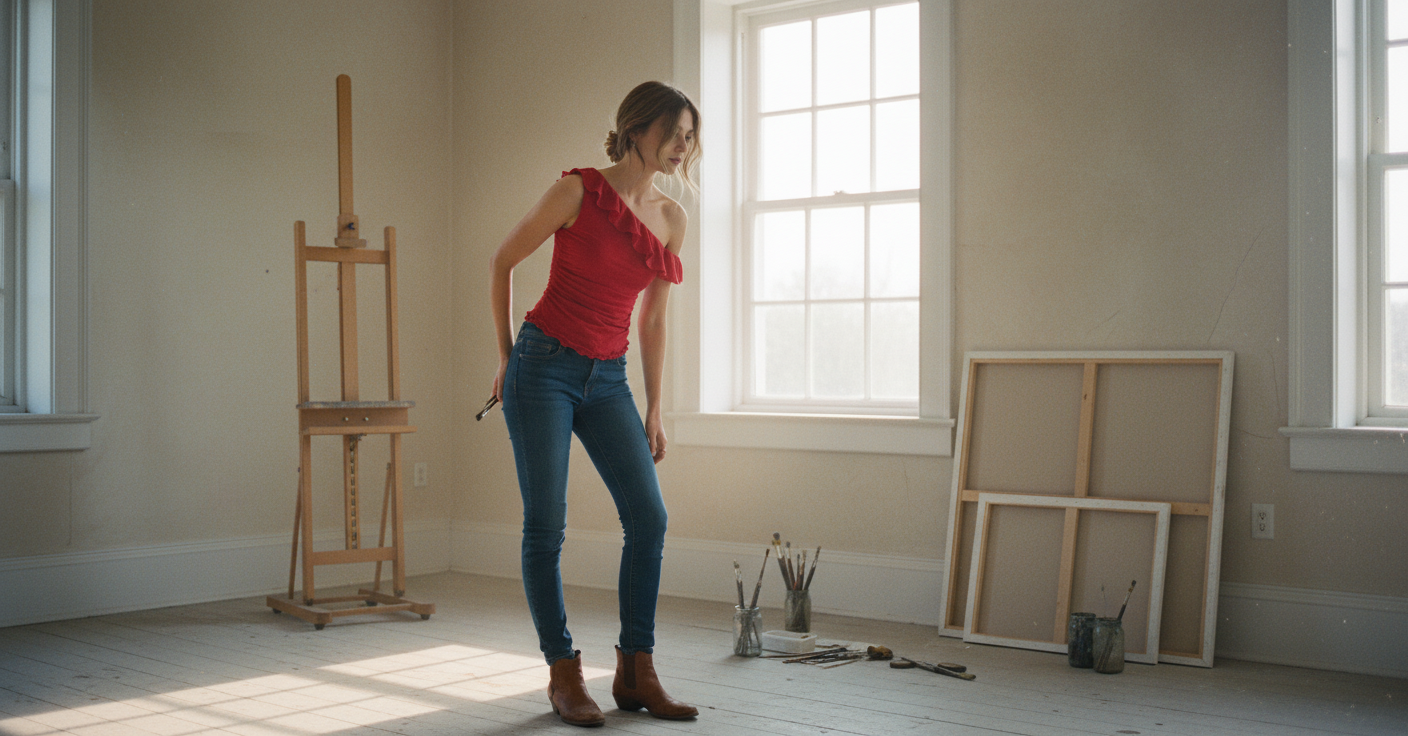 AI Editorial - Free People Isla One Shoulder Top